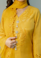 Fozia Khalid Saffron Women 3pcs