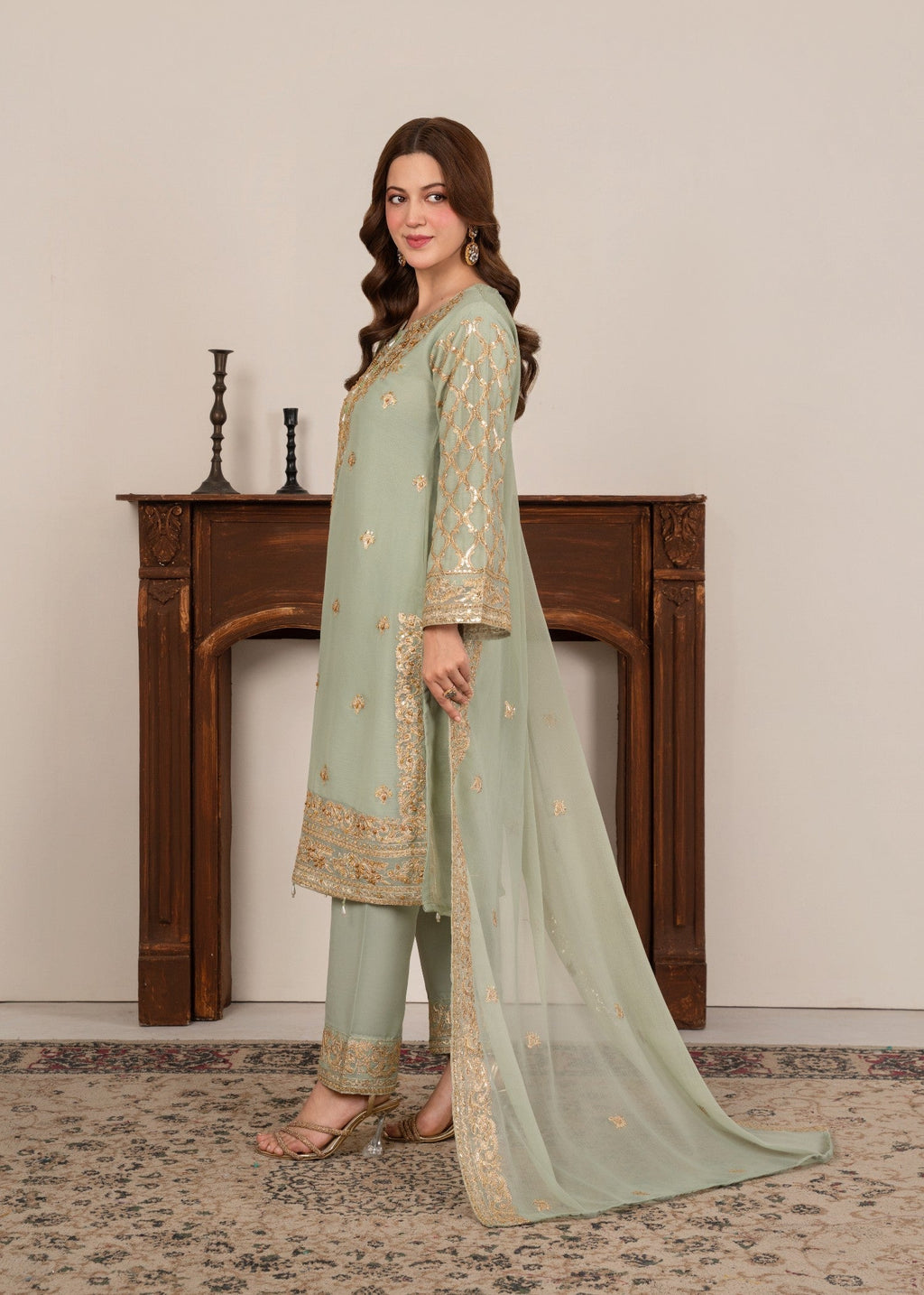 Four Season Boutique MEERUB PASTEL GREEN Women 3pcs