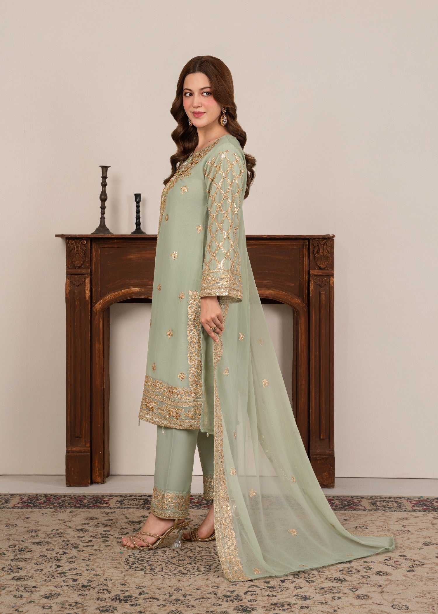 Four Season Boutique MEERUB PASTEL GREEN Women 3pcs