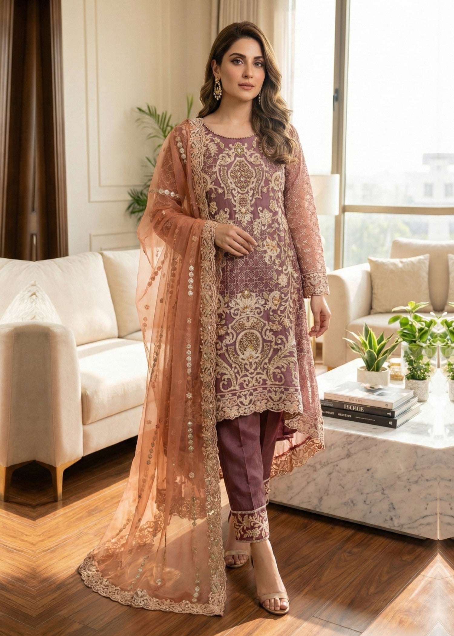 Diara Couture DEENA US 448 MAUVE Women 3pcs