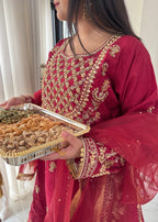 Suits By Sadia Maroon imaan maxi Women 4pcs