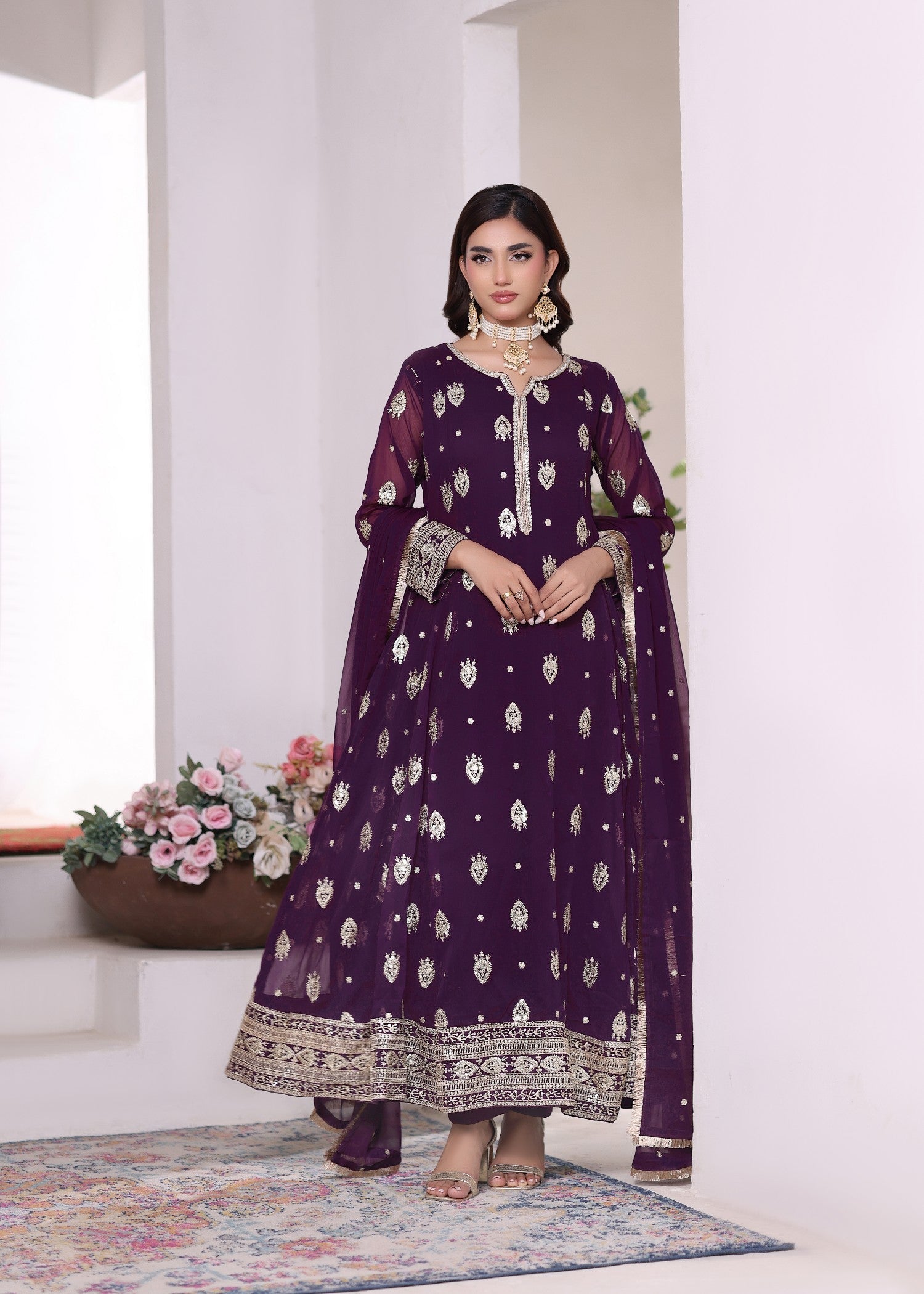 Abaan Zohan Raunak Purple Women 3pcs