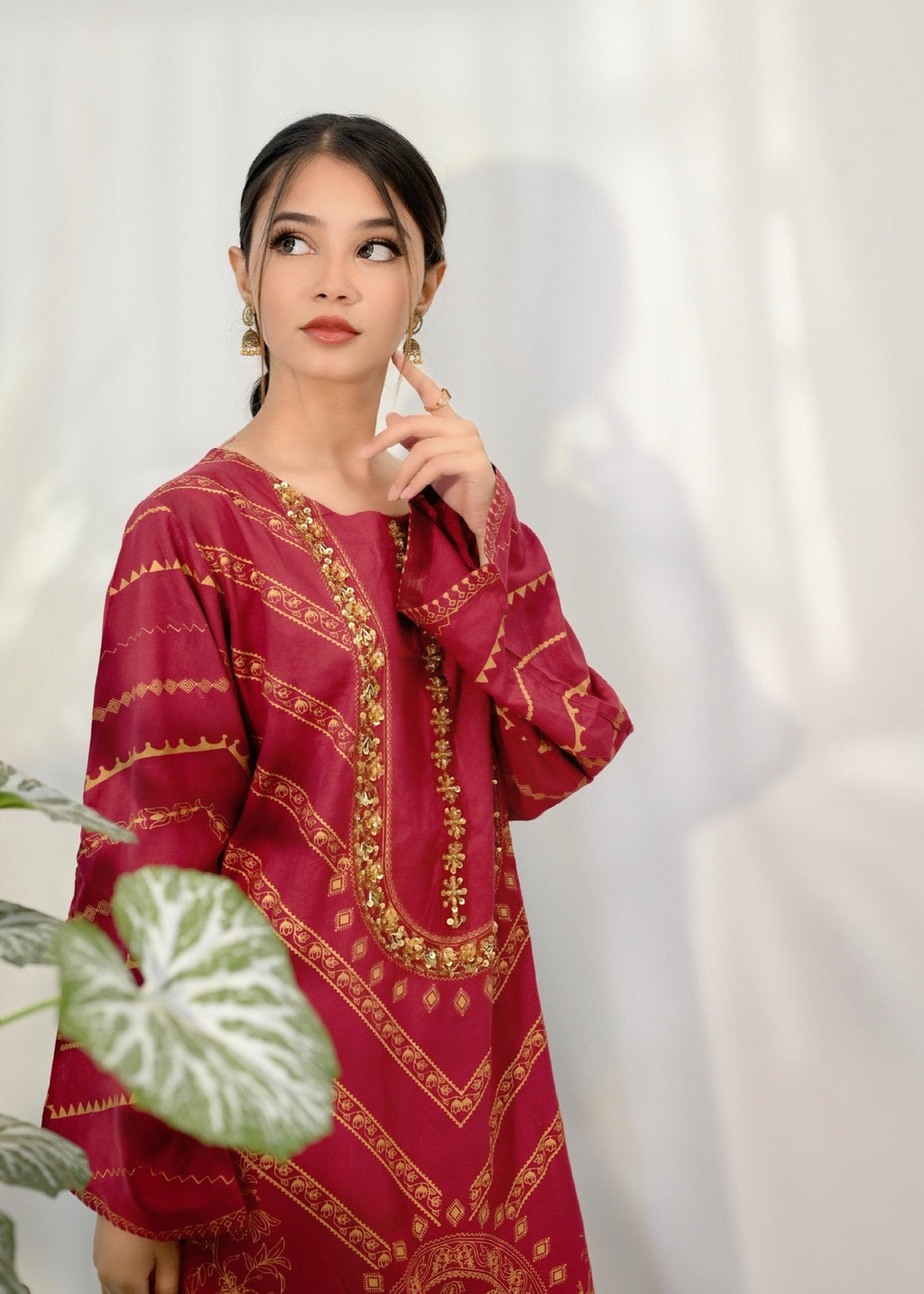 Virrora.Pk FIZAA MAROON Women 2pcs