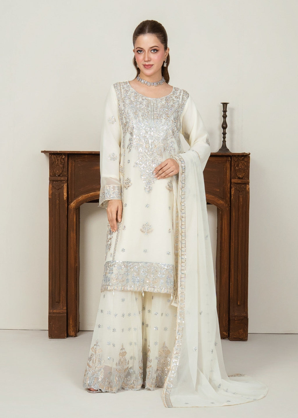 Four Season Boutique DIL NASHEEN CREAM Women 3pcs