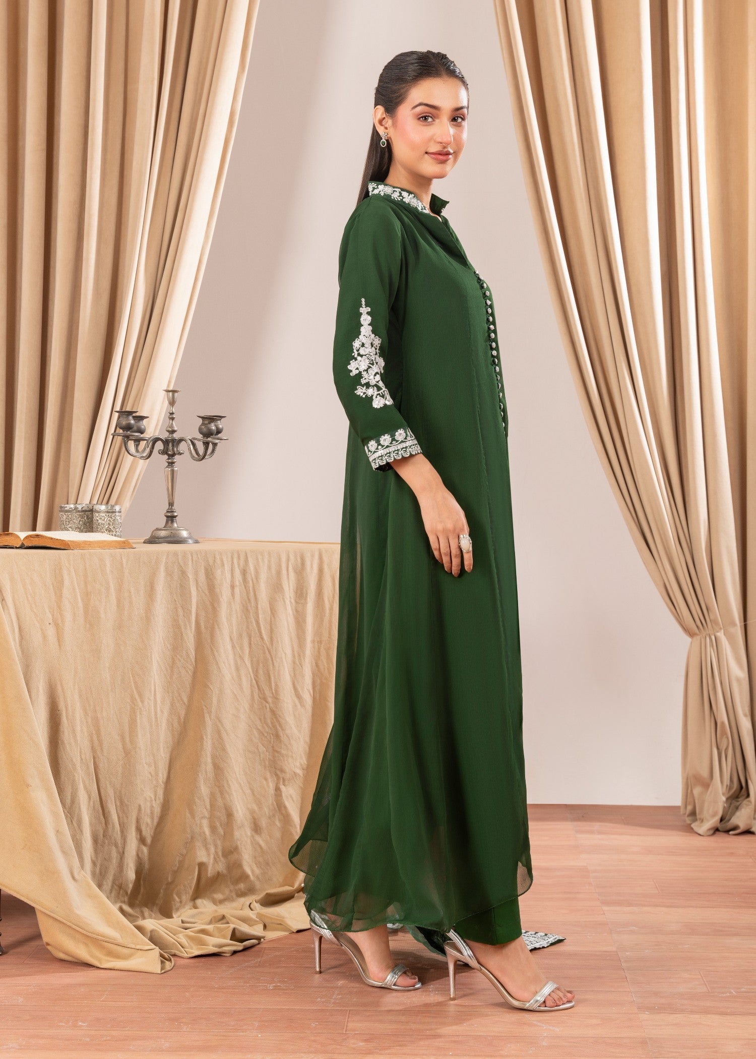 Four Season Boutique NIMRA PISHWAS GREEN Women 3pcs