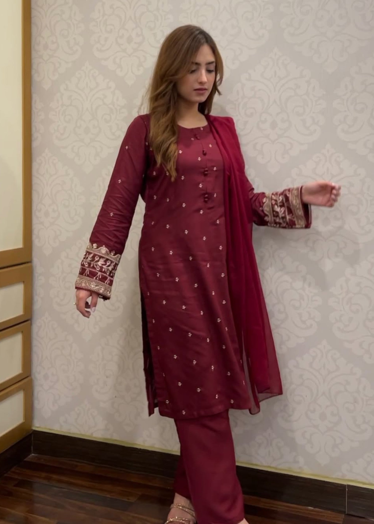 Tawakal Closet Alizeh Pop Garnet Women 2pcs