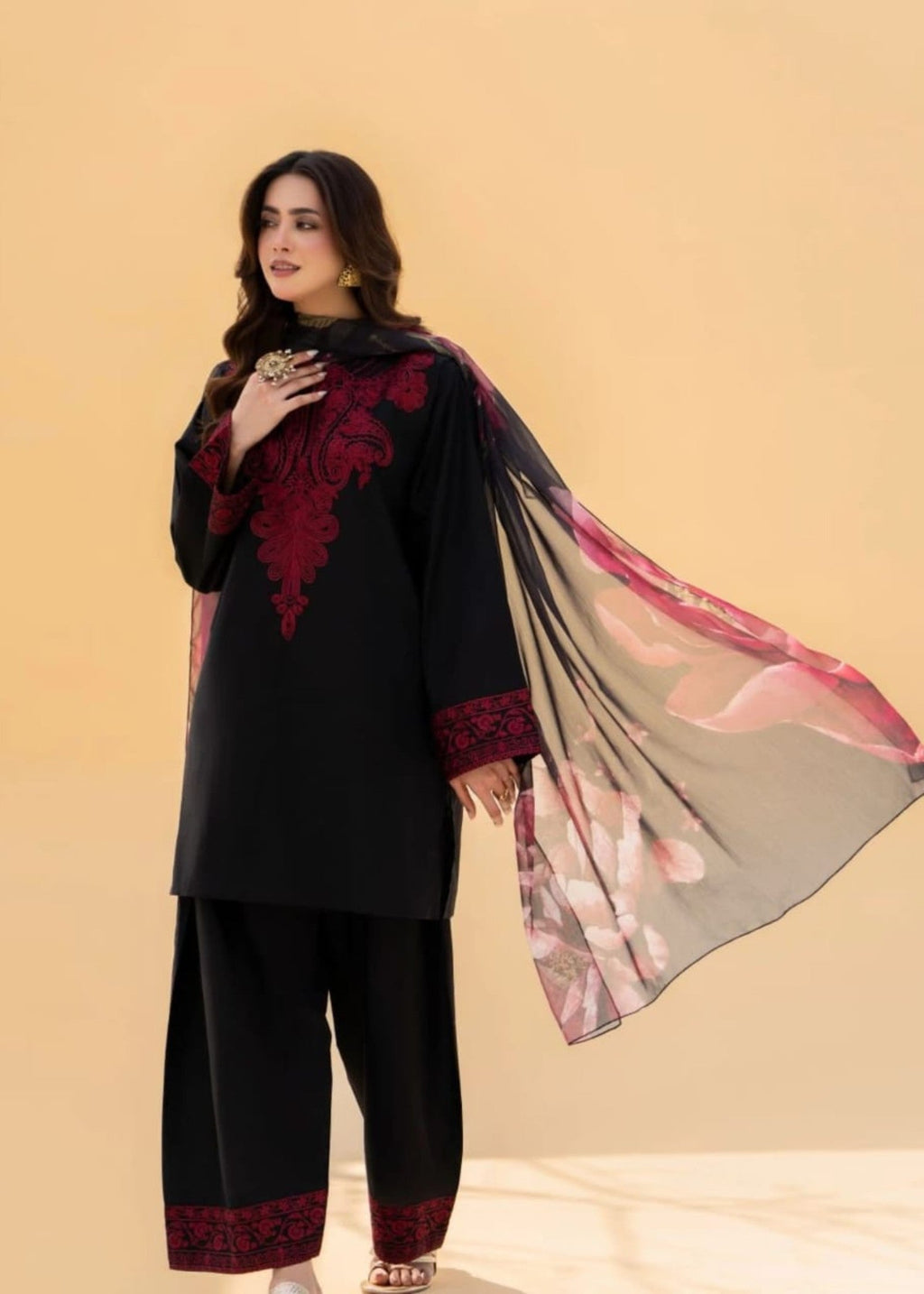 Tehzeeb Libas MAH E NOOR STICHED Women 3pcs