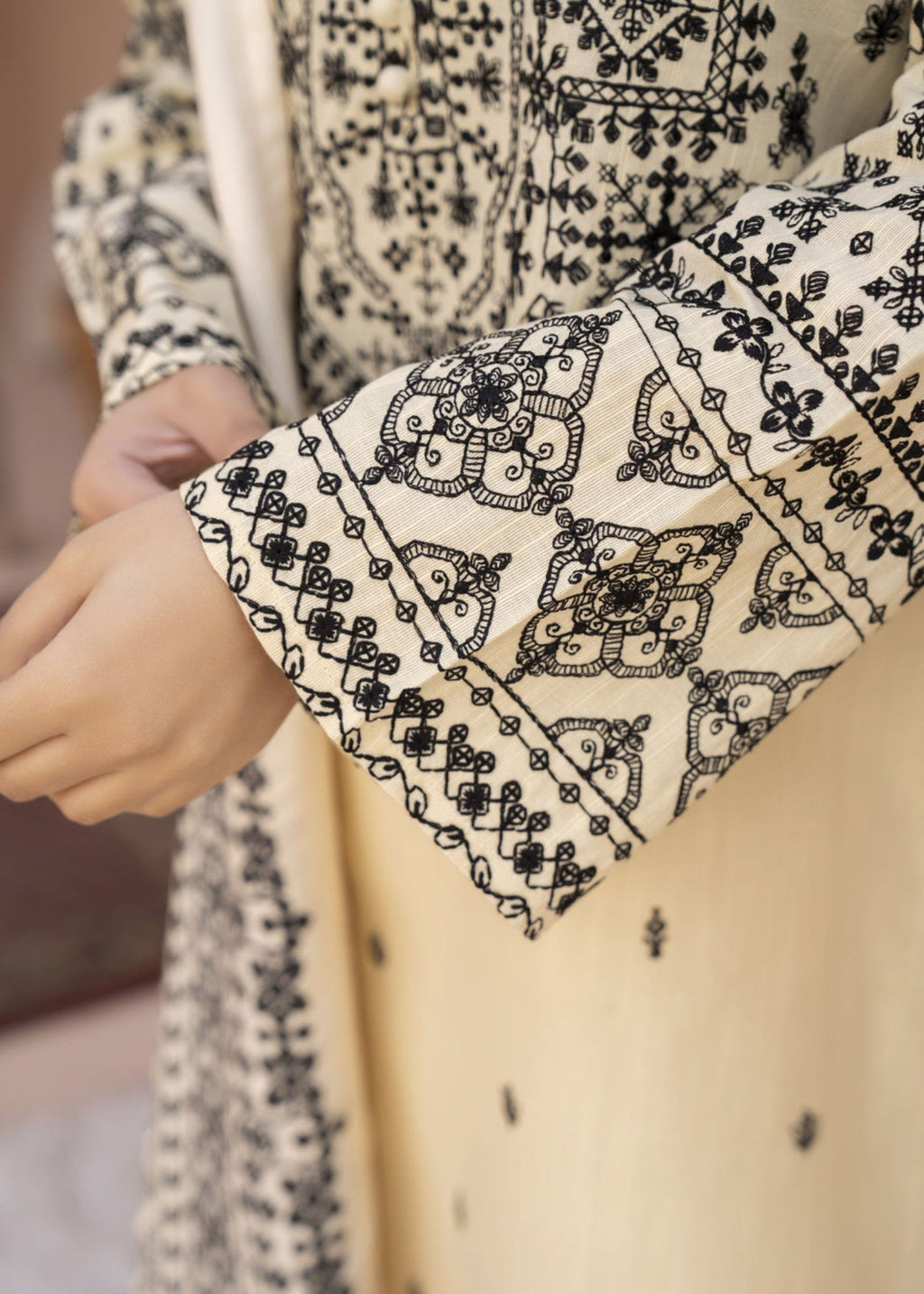 Midway Arts Molace Embroidered Linen Dress Women 2pcs