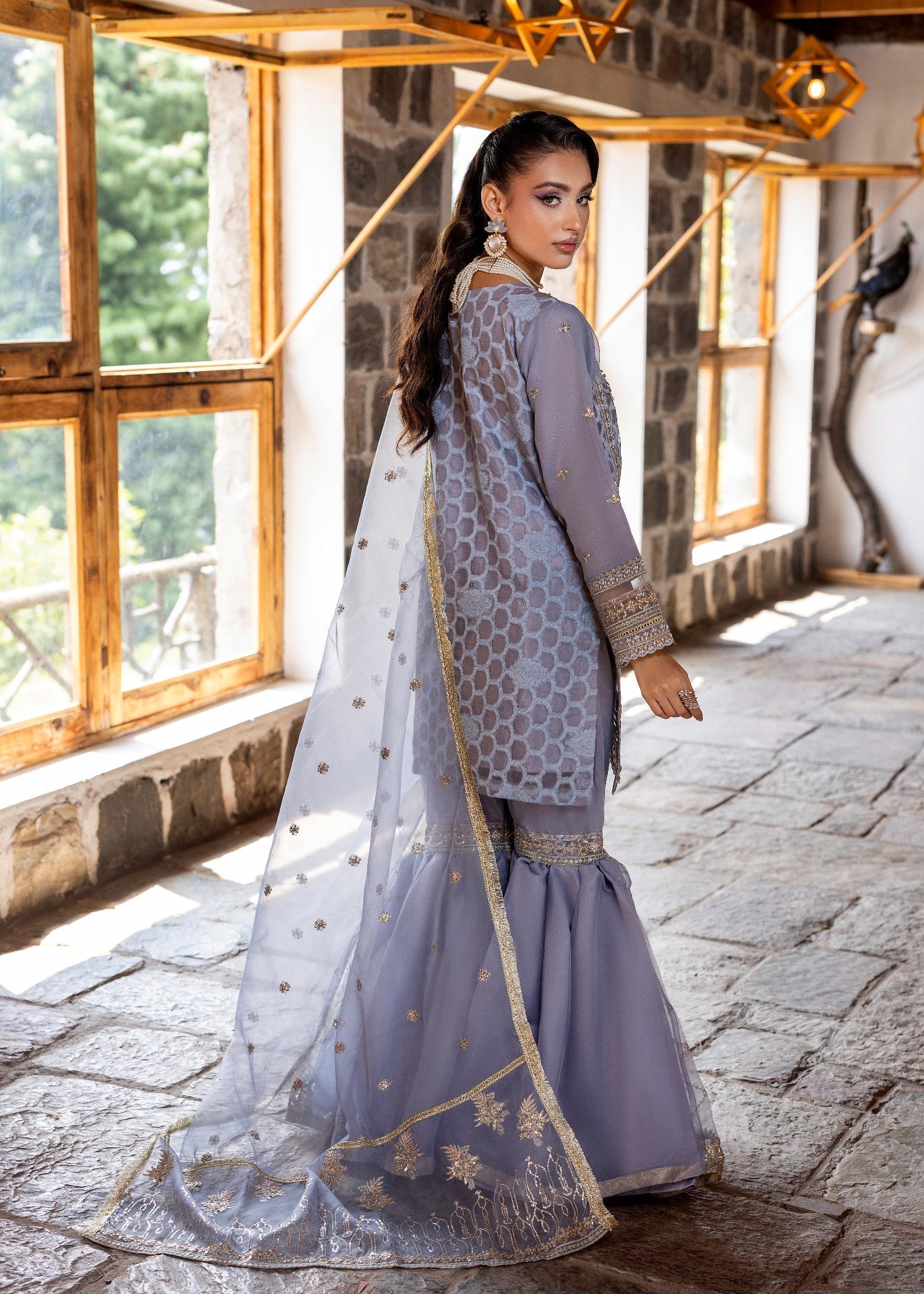 Diara Couture SHAHNOOR US 493 GREY Women 3pcs