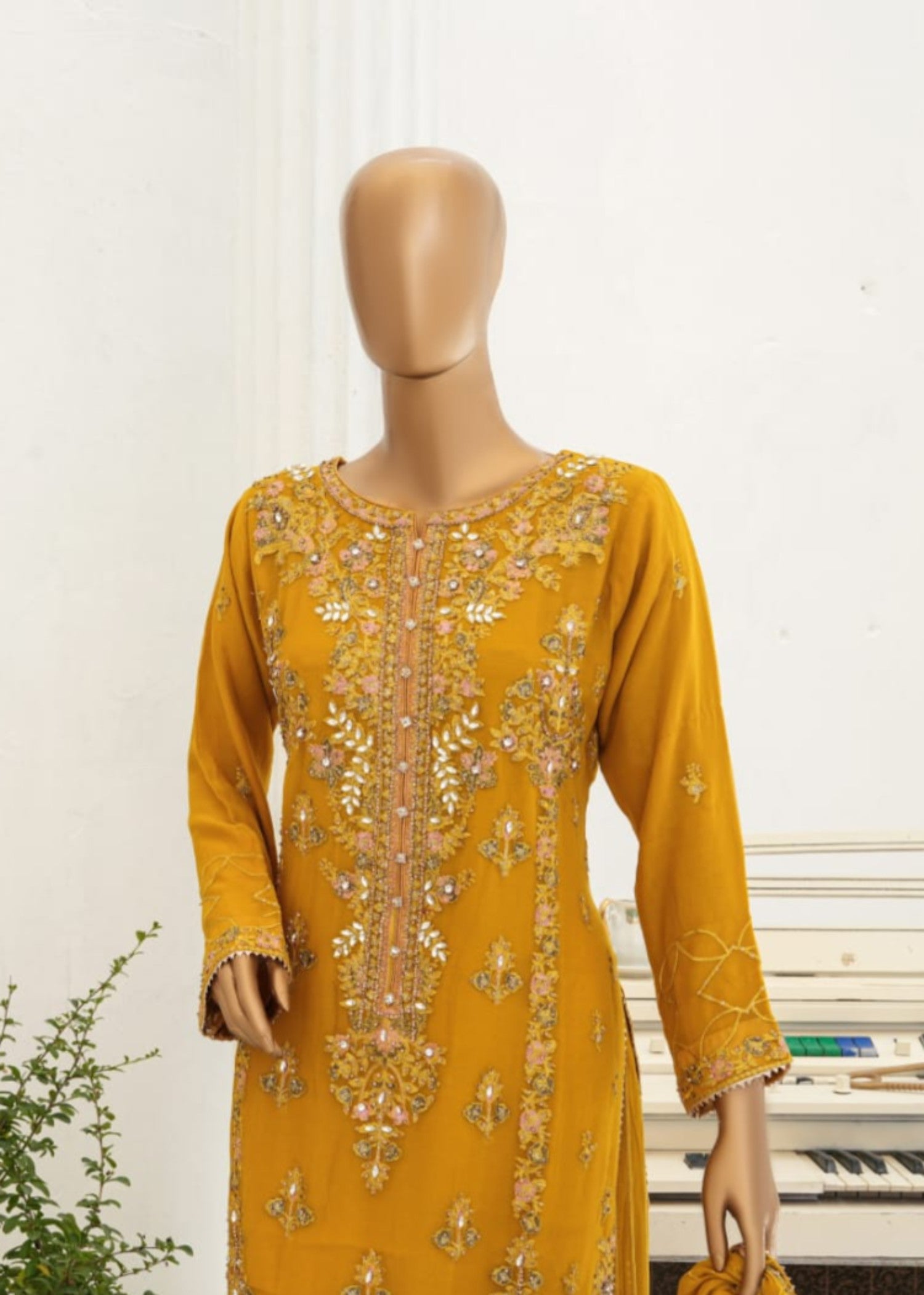 Ahmed Creations ALISHBA MUSTARD Women 3pcs