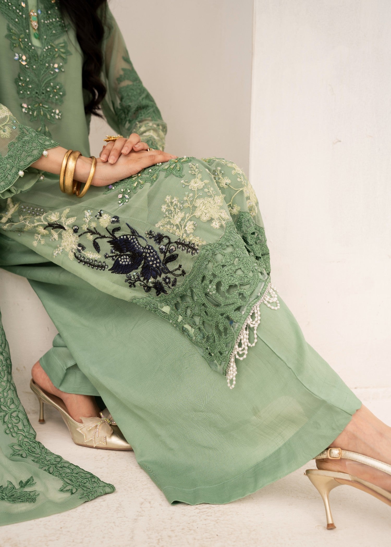 Pehnawa By Bin Akram’s Green Glory | Chiffon Women 3pcs
