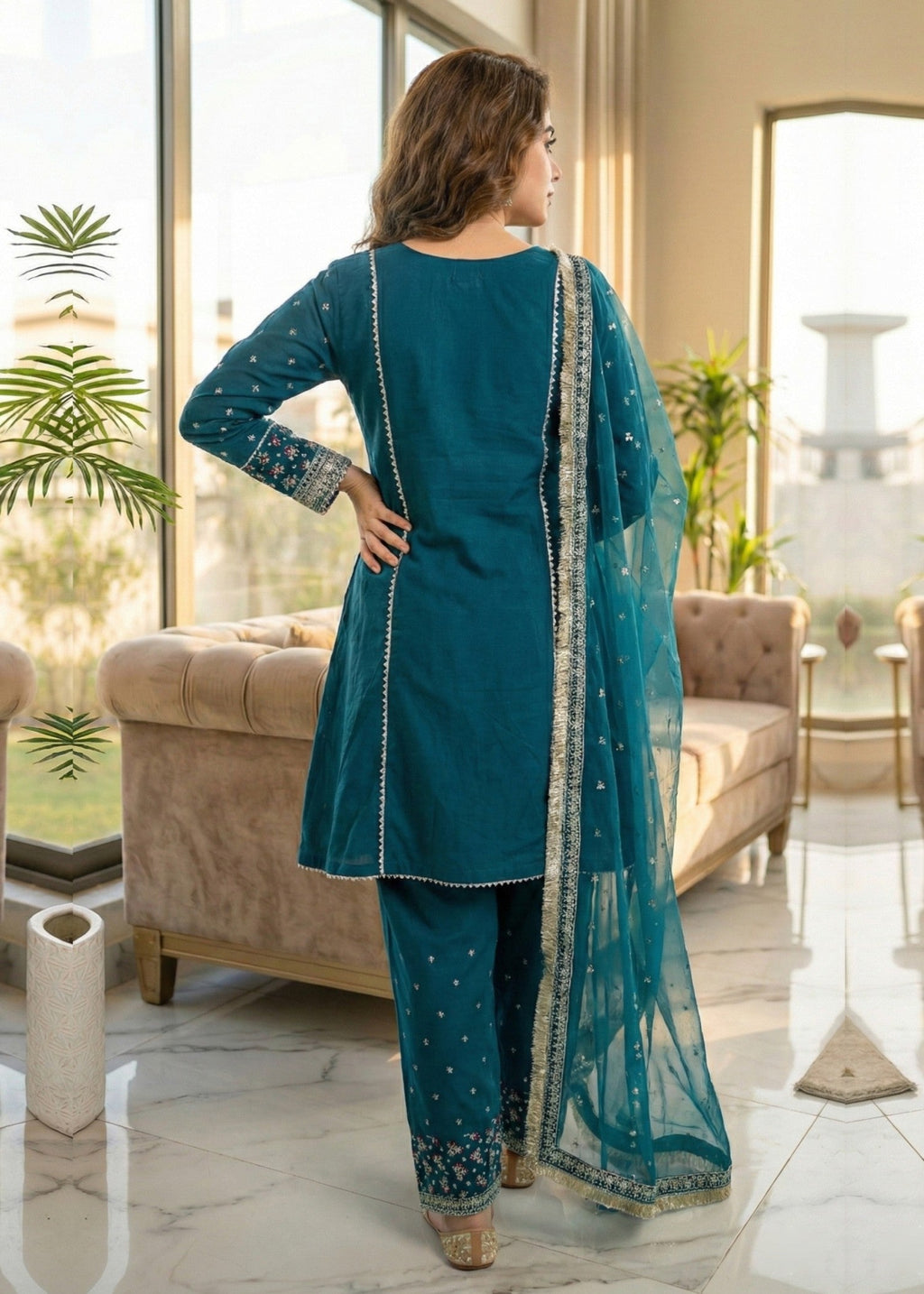 Diara Couture SAYURI DF 61 TEAL Women 3pcs