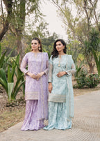 Maira Fashion Lilac Silk Plazo Set 75 Women 3pcs