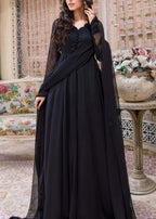 Rosyribbons Jet Black Frock Women 2pcs