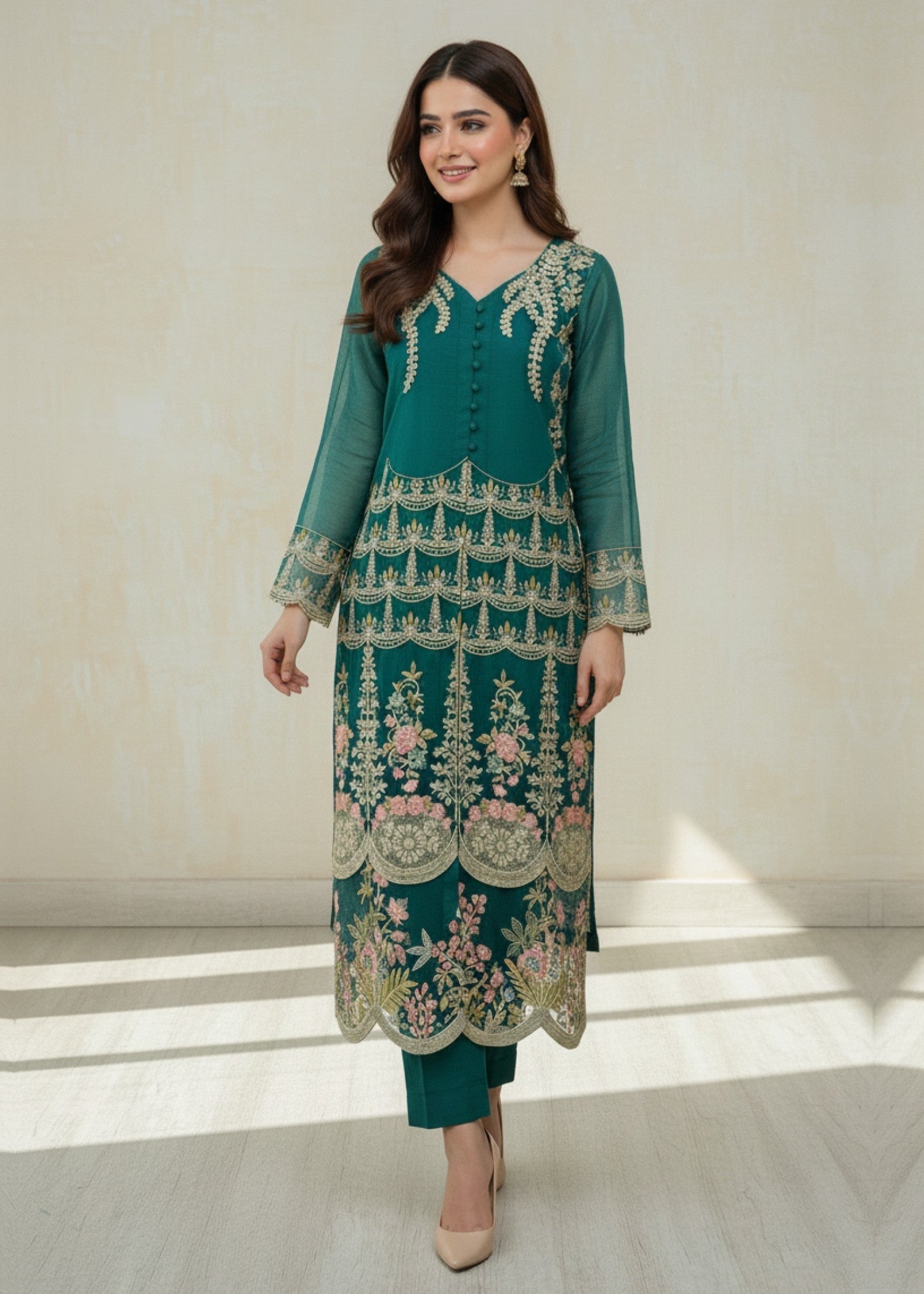 Diara Couture FARISHA US 480 GREEN Women 3pcs