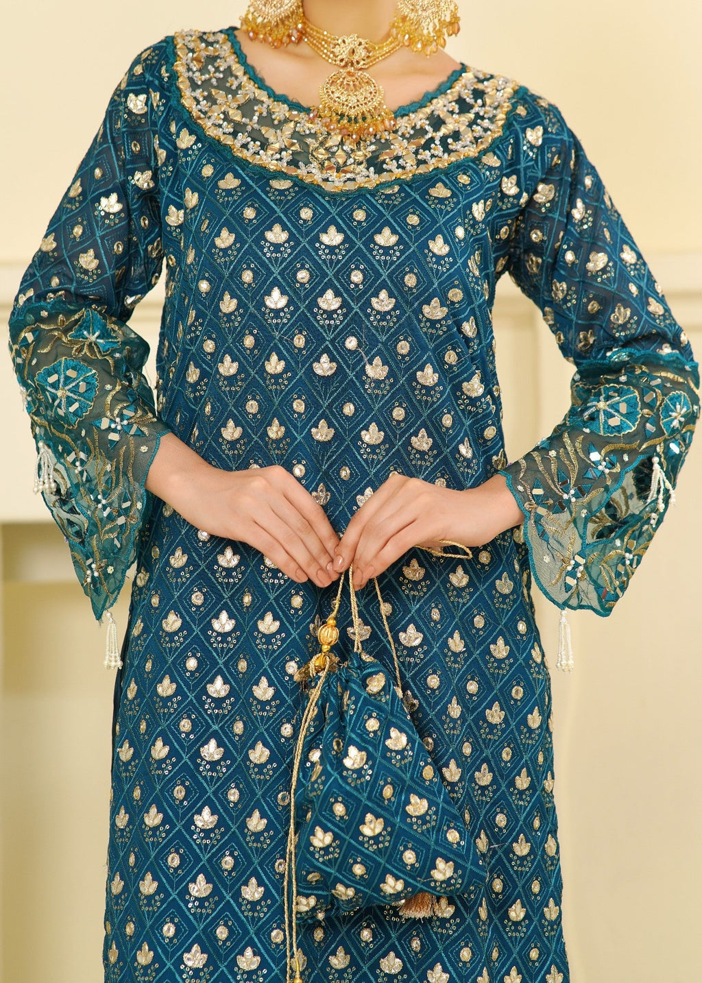 Rangoon Clothing Kubra Sapphire Blue Women 3pcs