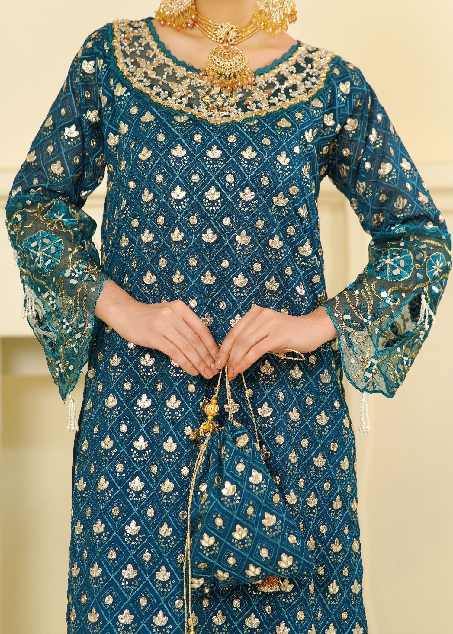 Rangoon Clothing Kubra Sapphire Blue Women 3pcs