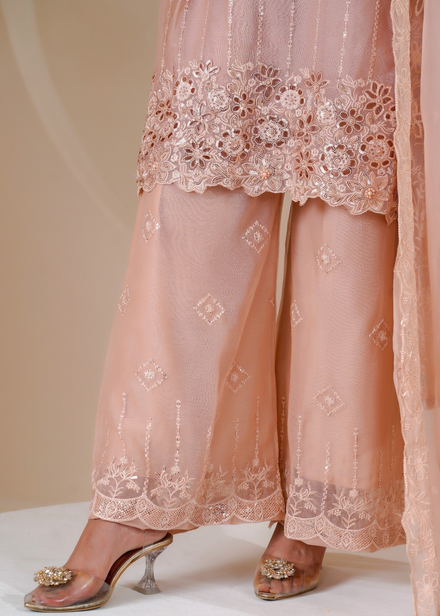 Rangoon Clothing Maheen Peach Women 3pcs