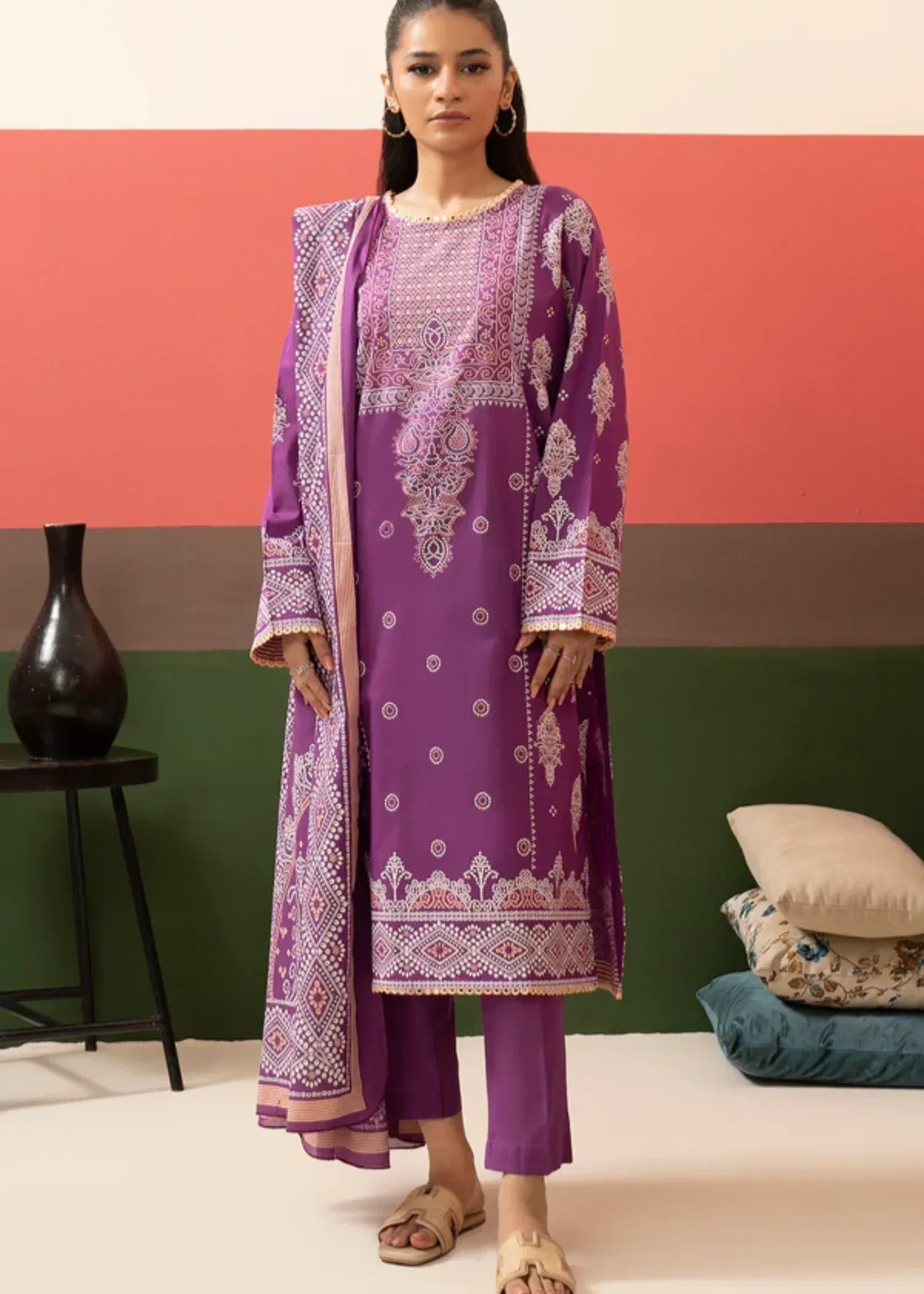 Zellbury Kurta Dupatta Trouser WPS2531776 Women 3pcs
