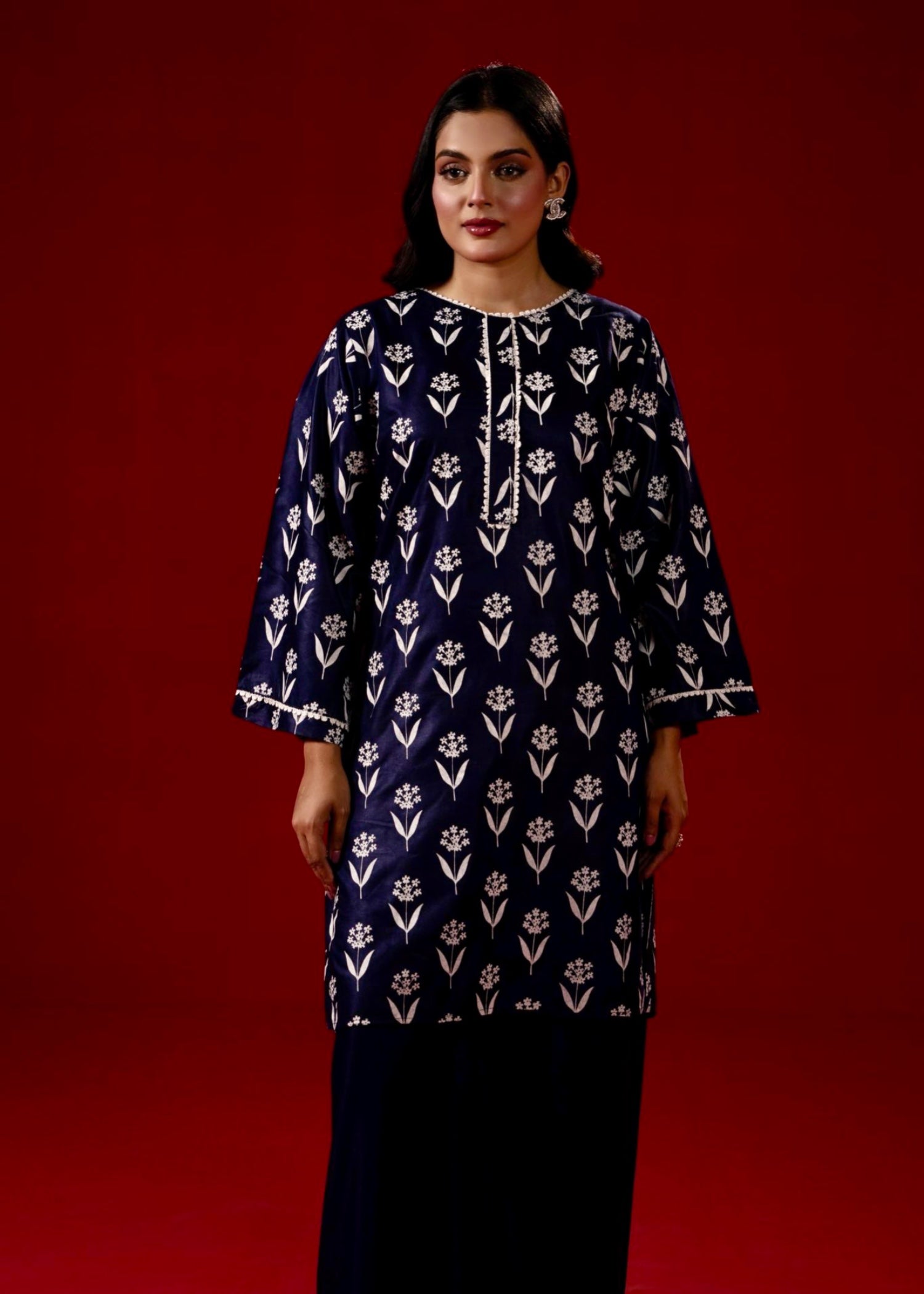 Zeenat & Zoha Navy Glow Women 2pcs