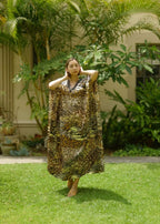 Soukpk Leopard Print Kaftan Women 1pcs