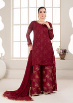 Maira Fashion Maroon Sharara 25 Women 3pcs