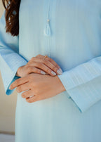 Divinely Crafted Women's Solid Cord Set Arctic Blue Women 2pcs