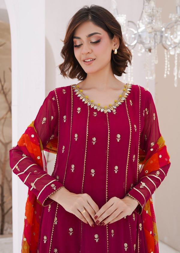 Ayesha Closet Fajr crimson red Women 3pcs