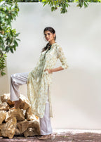 Daak & Co. Mughal Kurta Ivory (Shirt & Slip) Women 1pcs