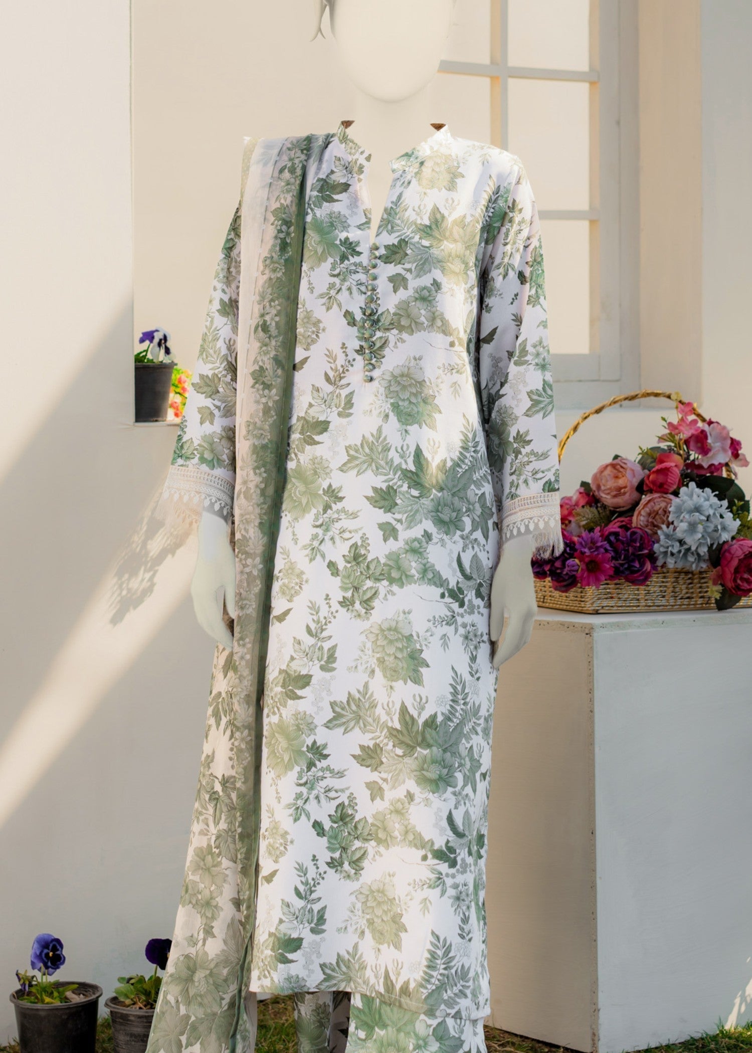 Zaira and Mahnoor Forest suit Women 3pcs