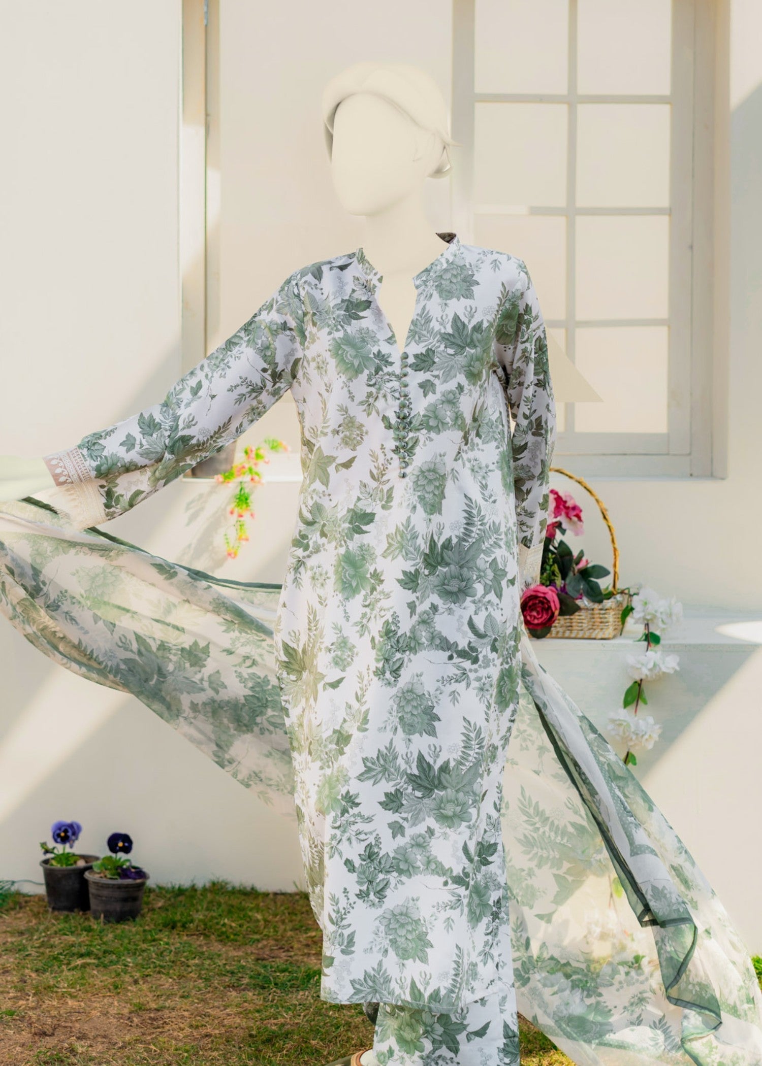 Zaira and Mahnoor Forest suit Women 3pcs