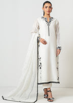 Zeen Stitched Embroidered Cotton Net Suit WZM35148 Women 3pcs