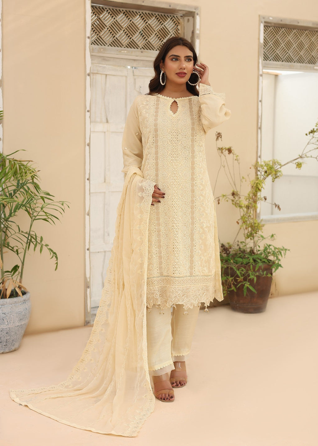 Umer Aayan CREAM BONITA Women 3pcs