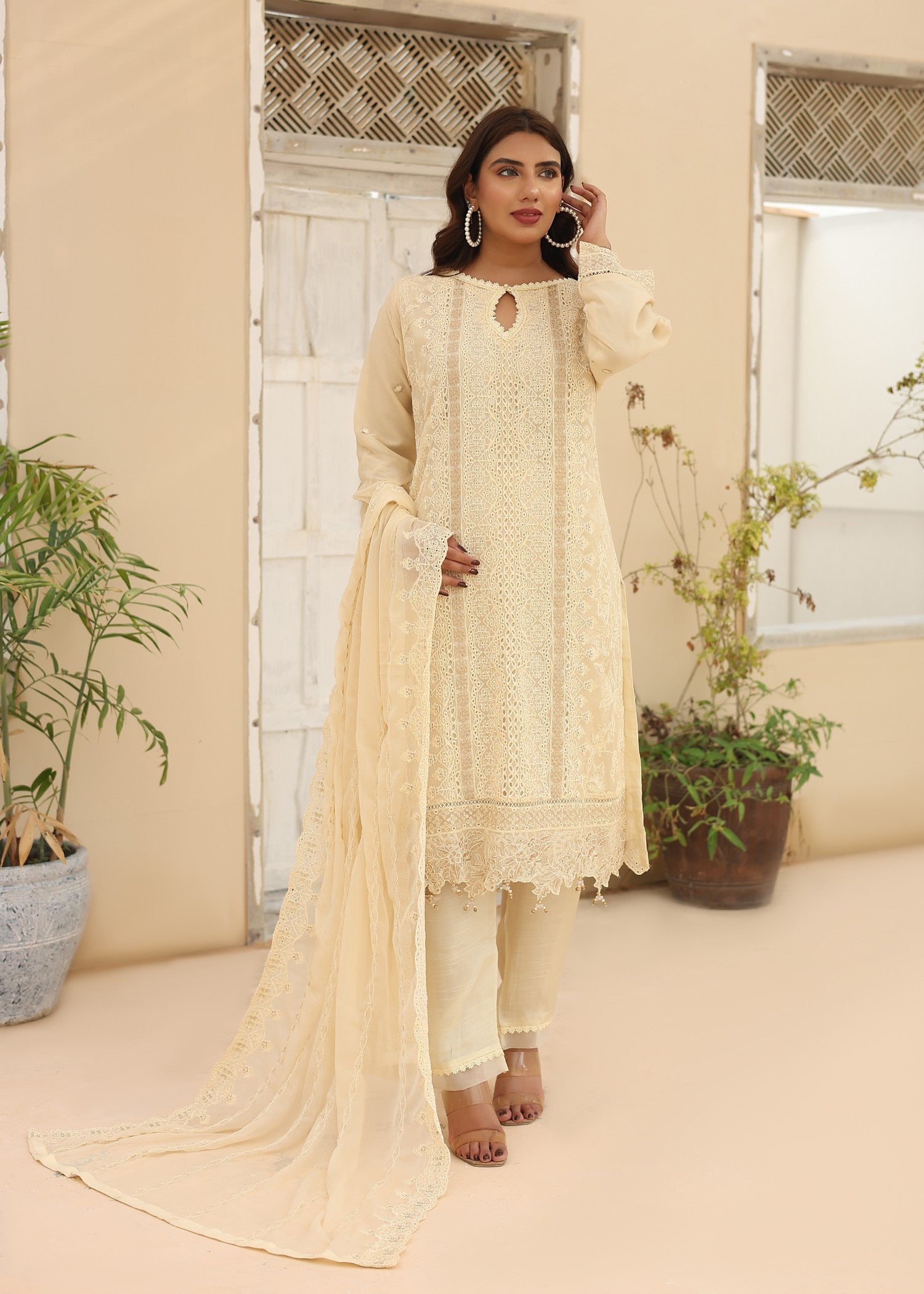 Umer Aayan CREAM BONITA Women 3pcs