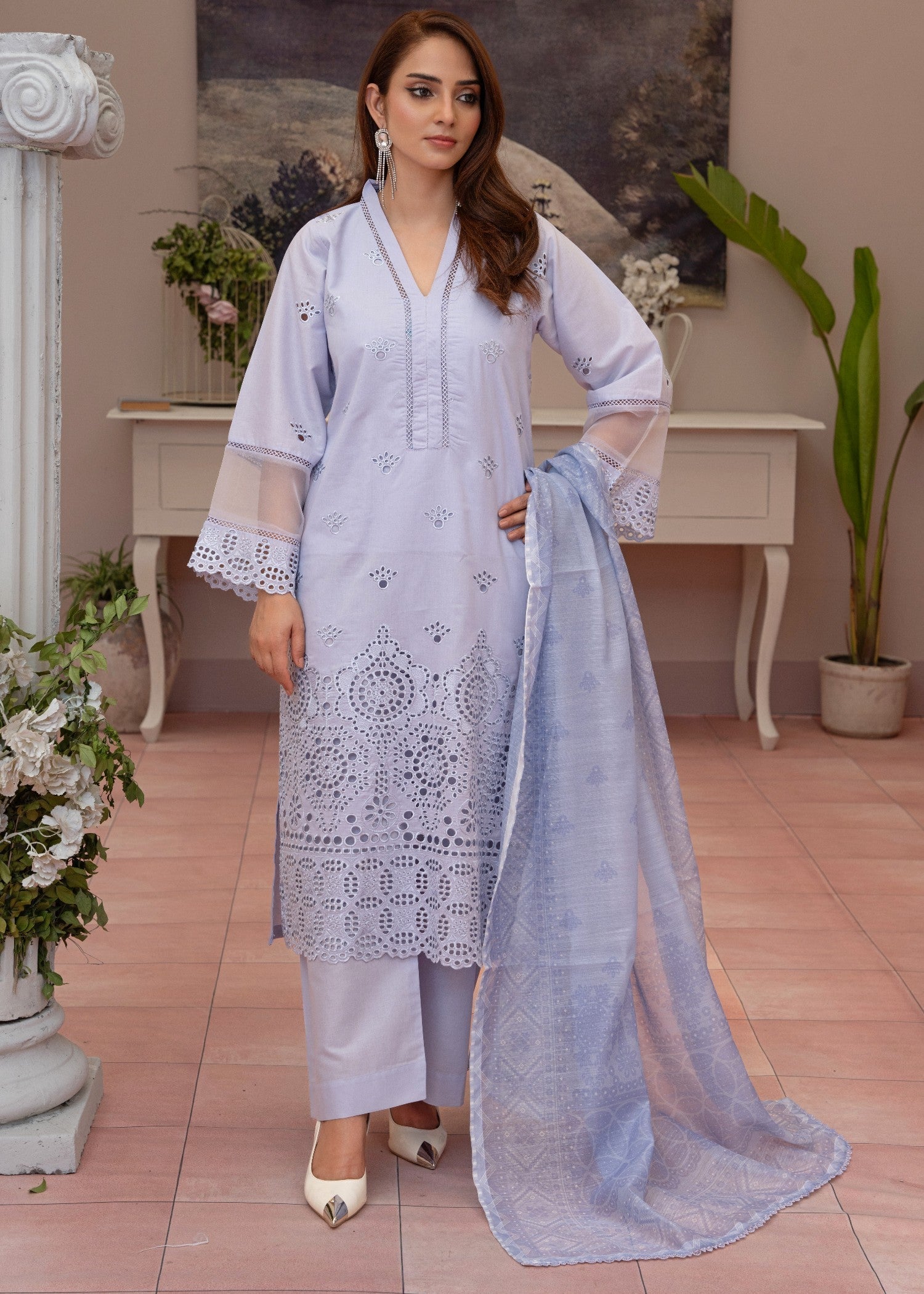Waniya Awais WAL V1 D#1 Stitched Women 3pcs