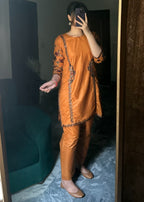 Tawakal Closet side emb orange Women 2pcs