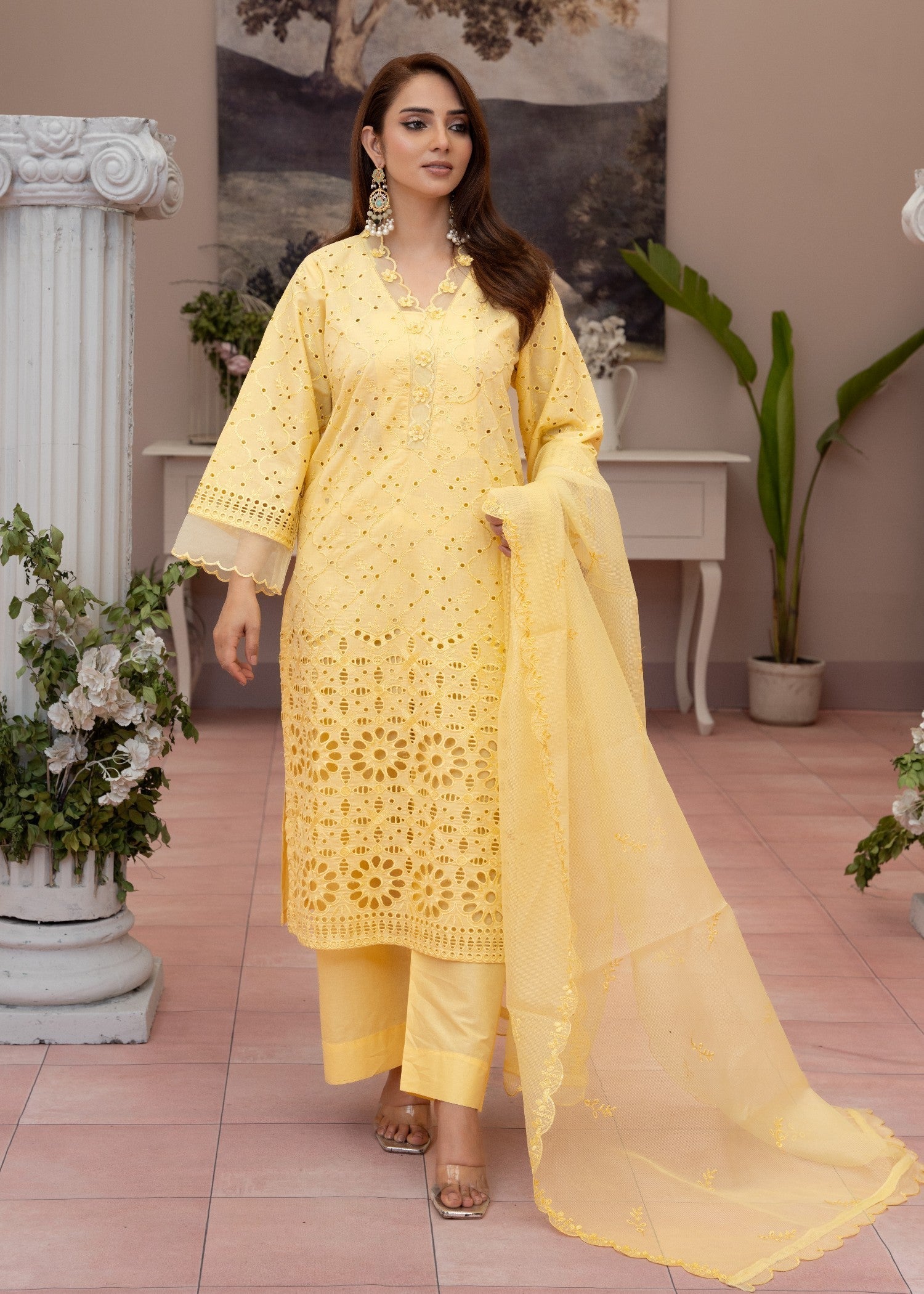 Waniya Awais WAL V1 D#4 Stitched Women 3pcs
