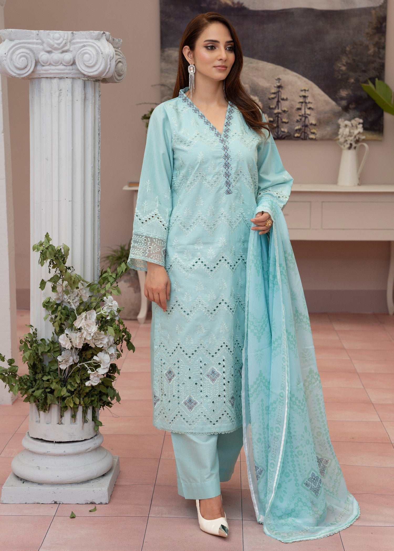 Waniya Awais WAL V1 D#6 Stitched Women 3pcs