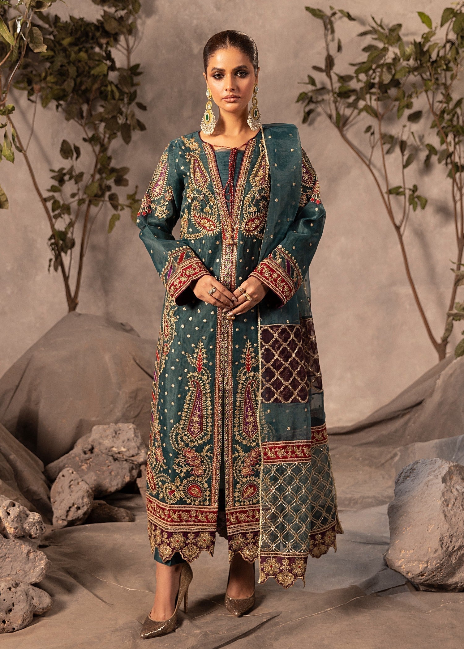 Diara Couture ZURI US 582 TEAL Women 4pcs