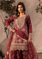 Diara Couture SHAHNOOR US 493 PLUM Women 3pcs