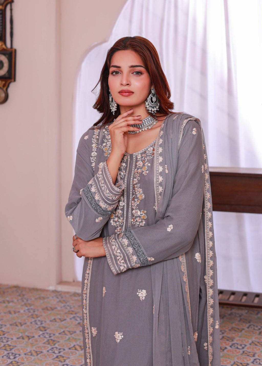 Umer Aayan DARK GRAY NOOR Women 3pcs