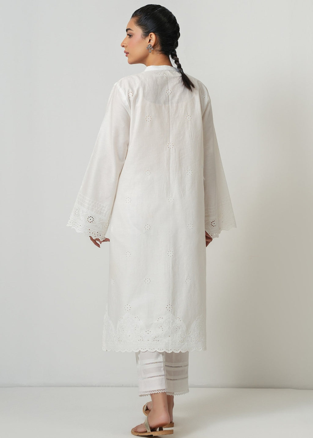 Zeen Stitched Embroidered Poplin Chikankari Top WLM15299 Women 1pcs