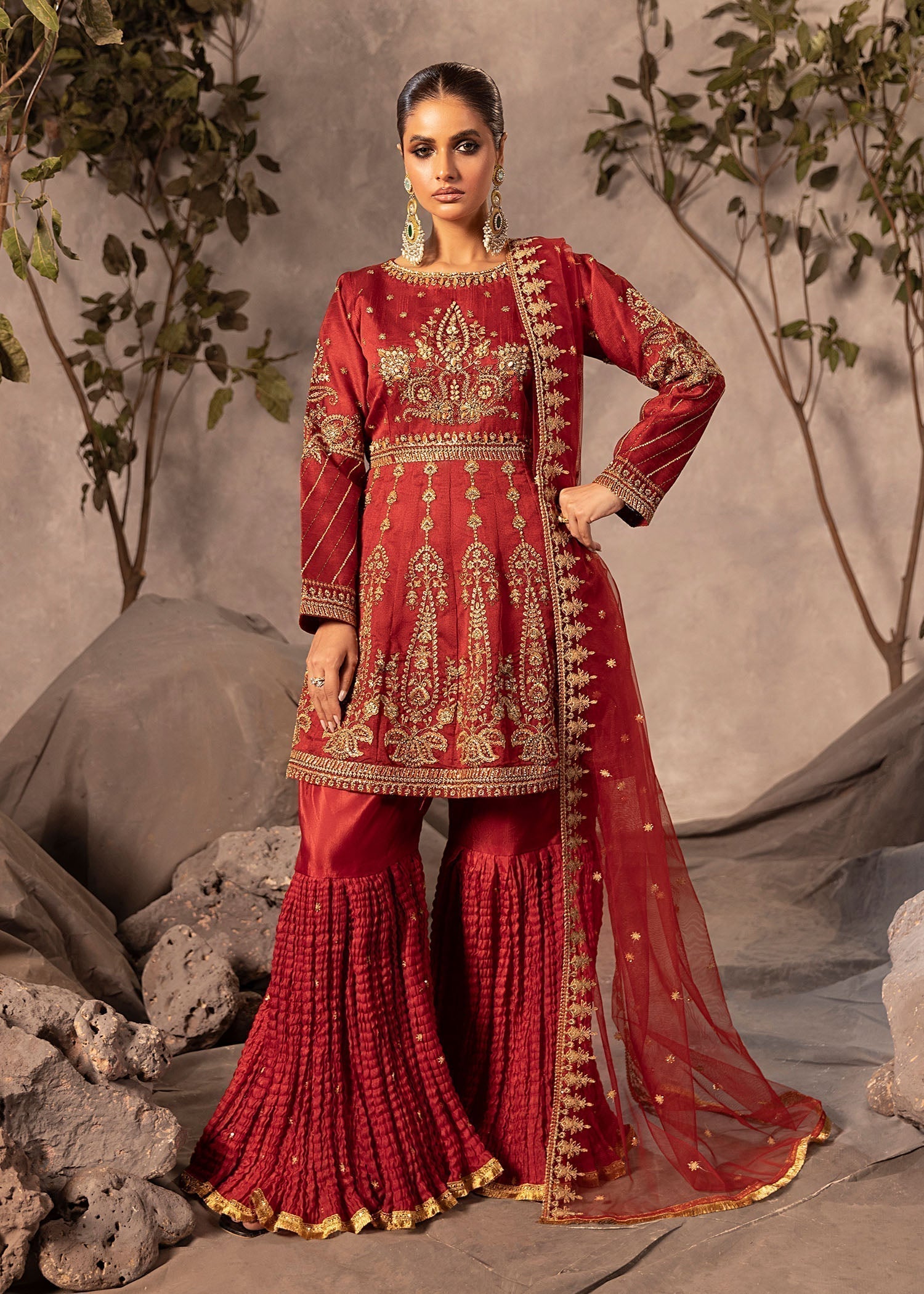 Diara Couture ZARIFA UA 07 MAROON Women 3pcs