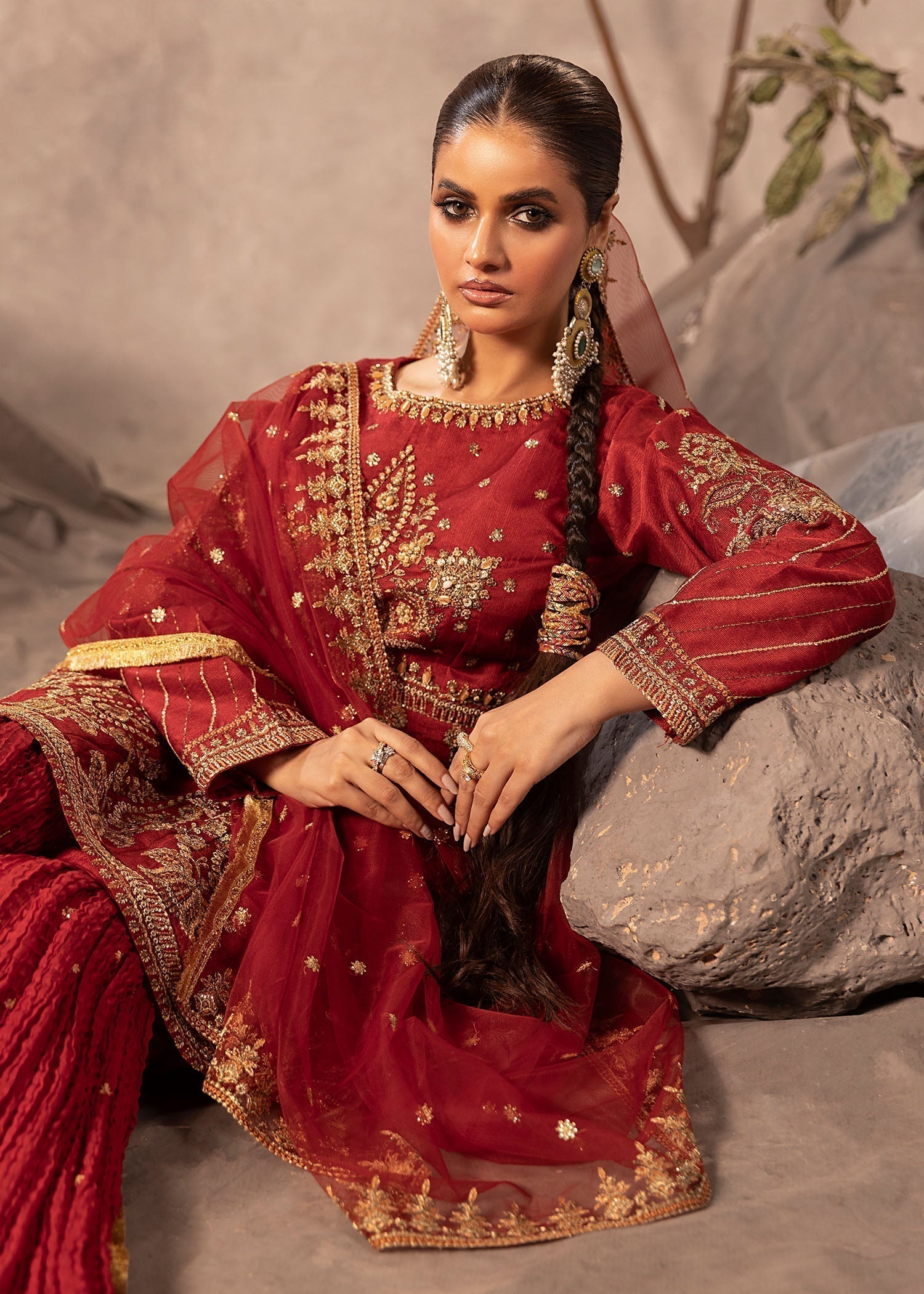 Diara Couture ZARIFA UA 07 MAROON Women 3pcs