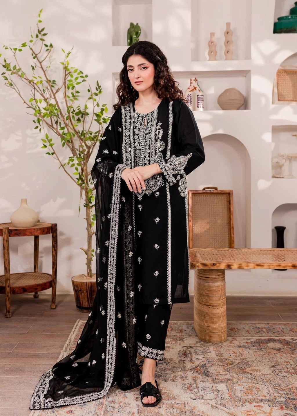 The Turkish Wear Black Monochrome Set Women 3pcs