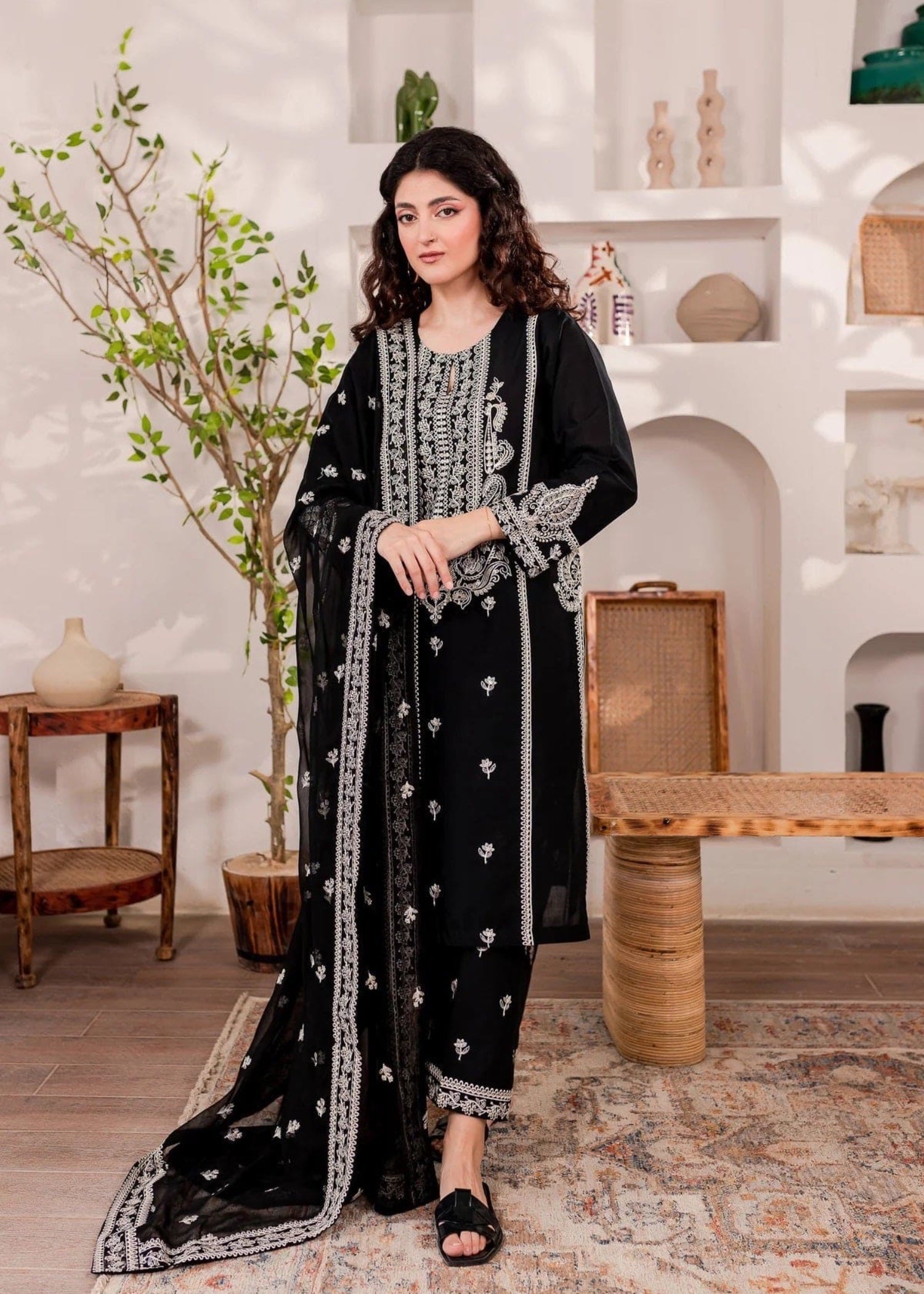 The Turkish Wear Black Monochrome Set Women 3pcs