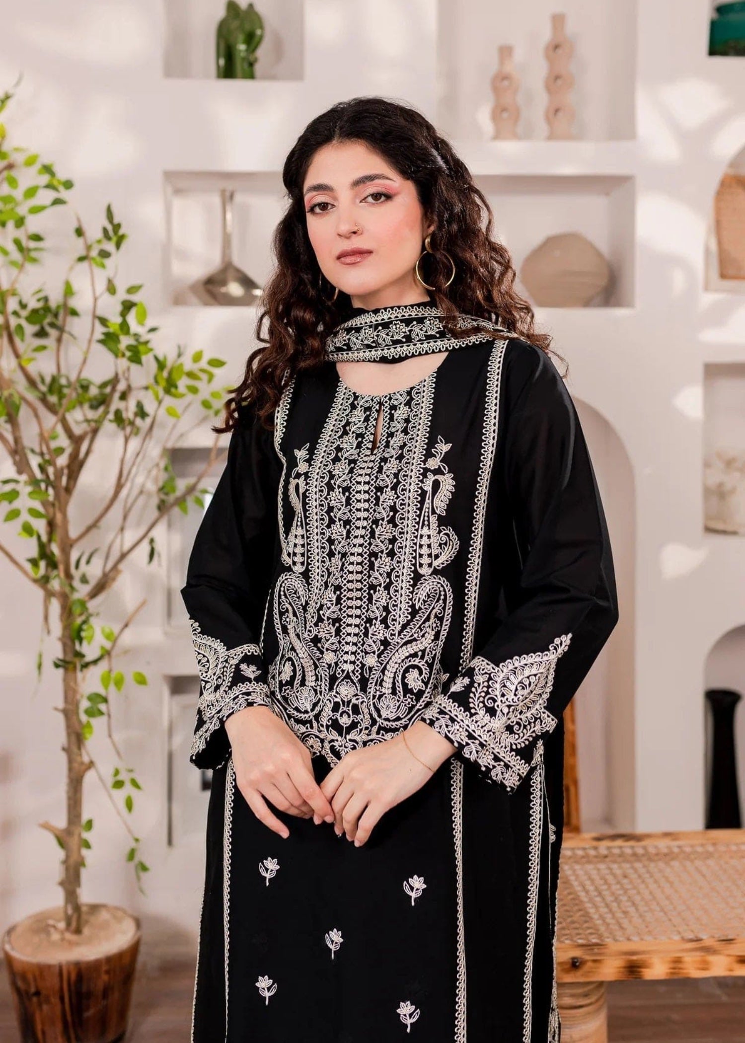 The Turkish Wear Black Monochrome Set Women 3pcs