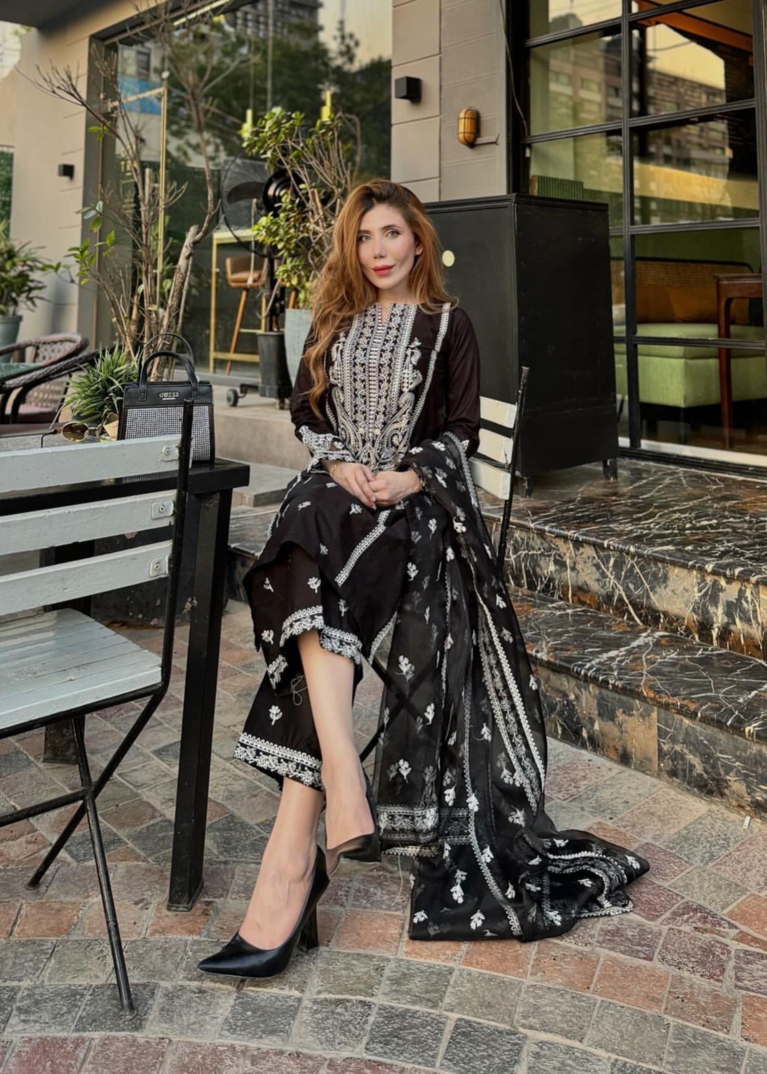 The Turkish Wear Black Monochrome Set Women 3pcs
