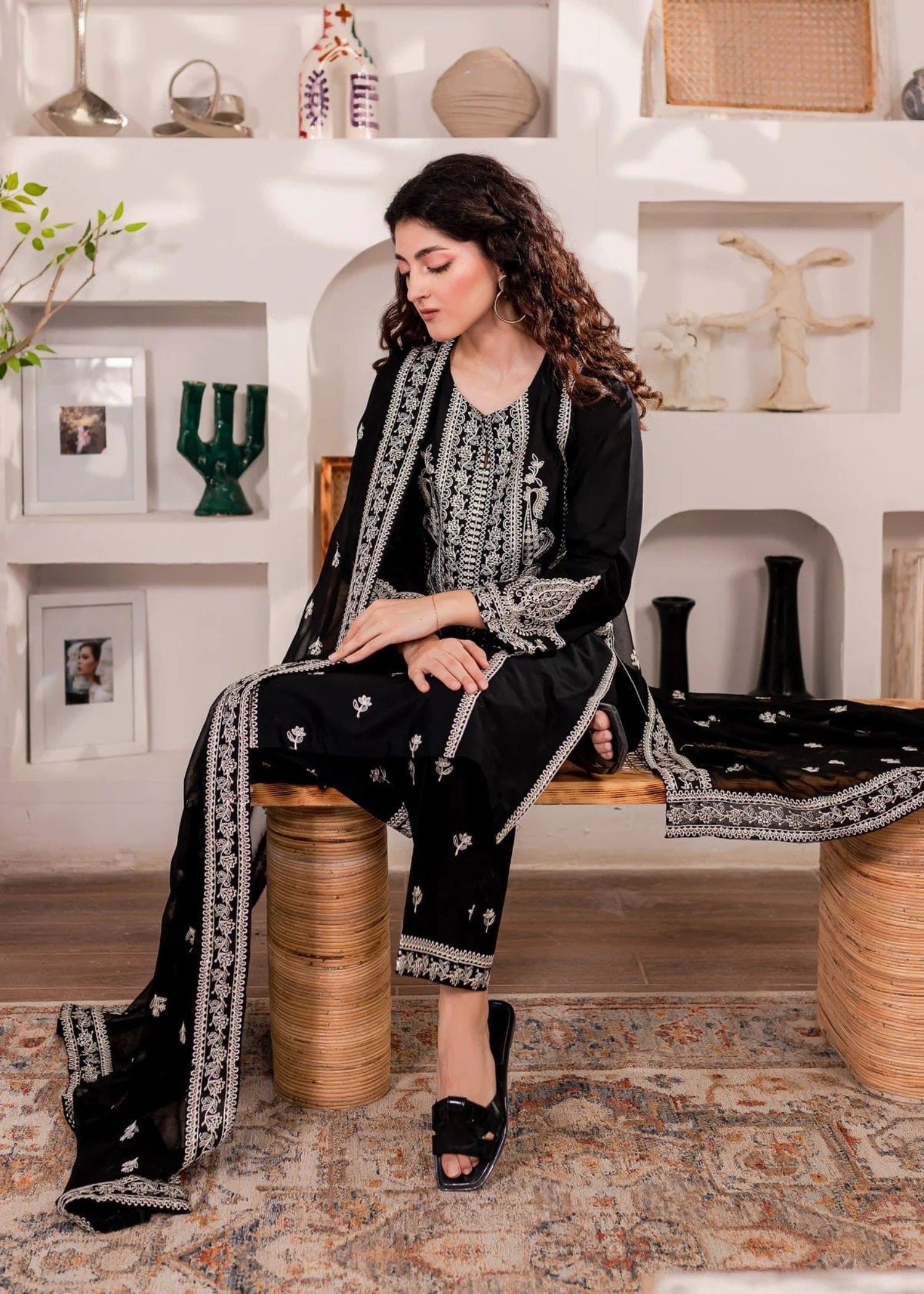 The Turkish Wear Black Monochrome Set Women 3pcs