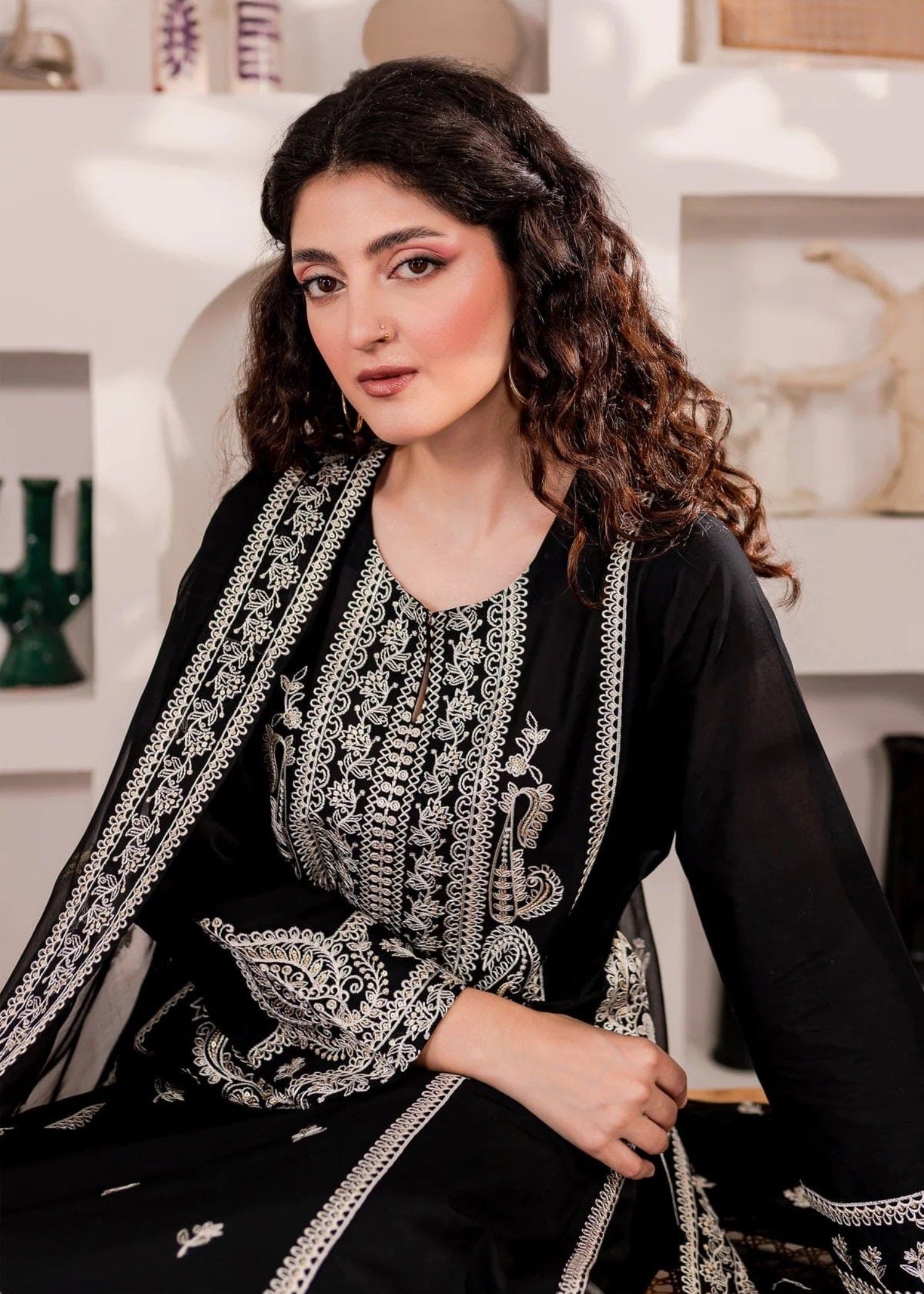 The Turkish Wear Black Monochrome Set Women 3pcs